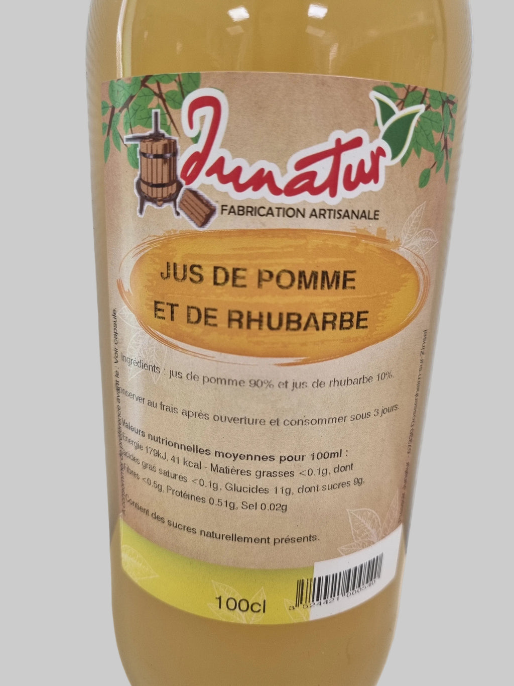 Jus de pomme rhubarbe - 1L