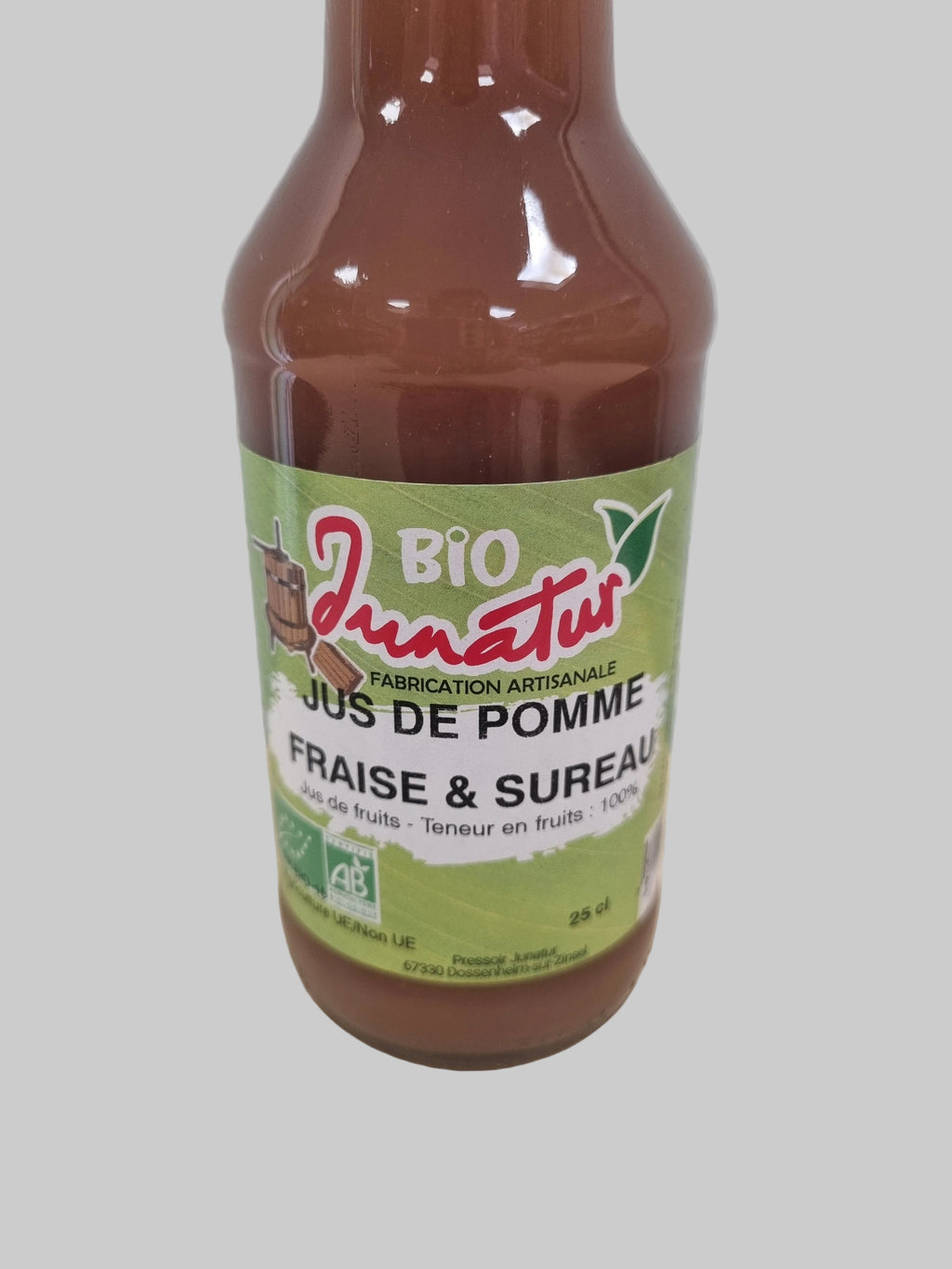 Jus de pomme, fraise et sureau Bio - 25cl