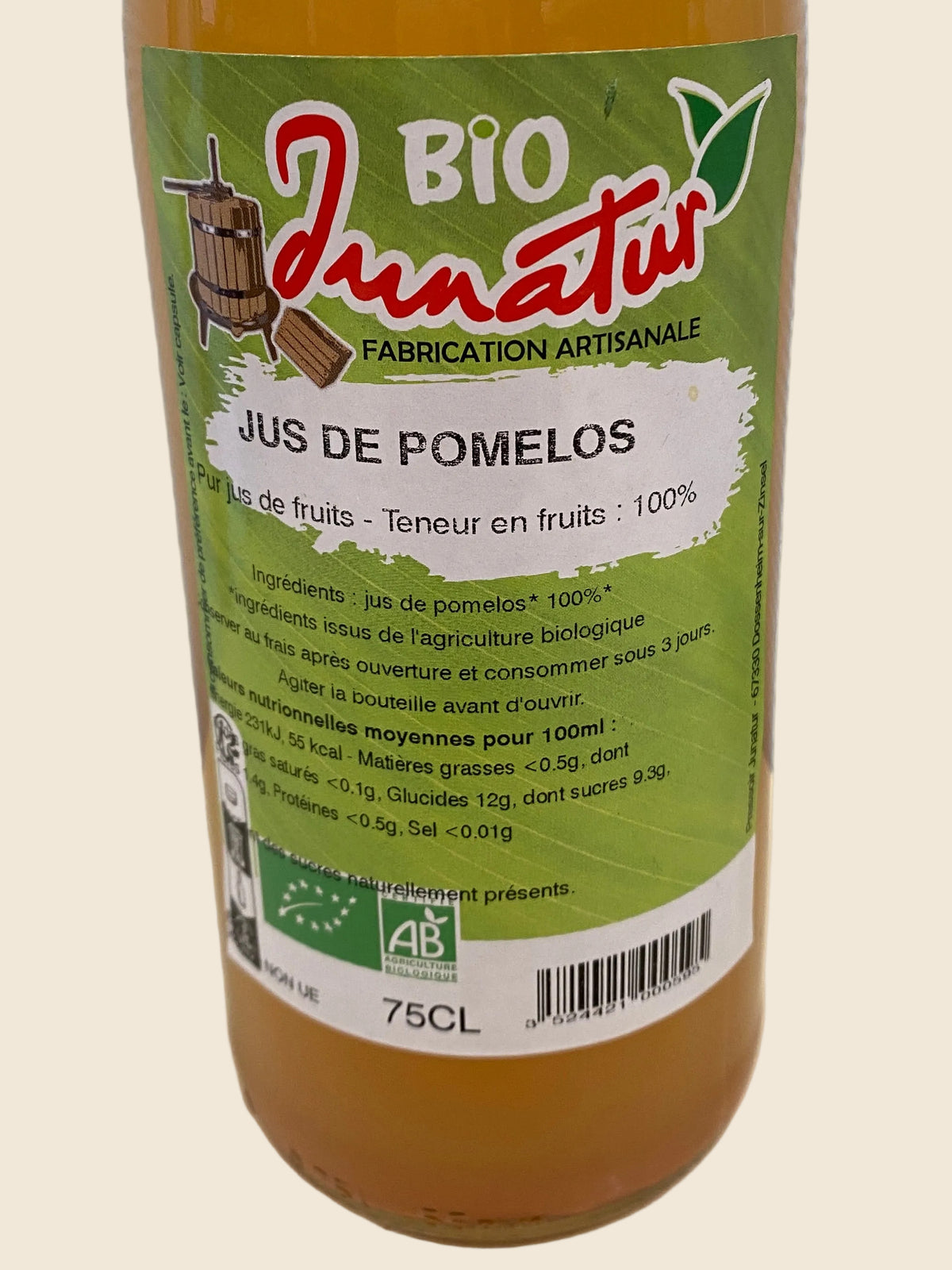 Jus de Pomelos Bio - 75cl