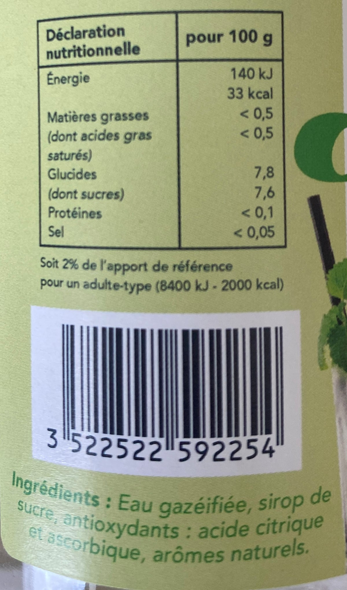 Limonade Limo's Mojito - 33cl