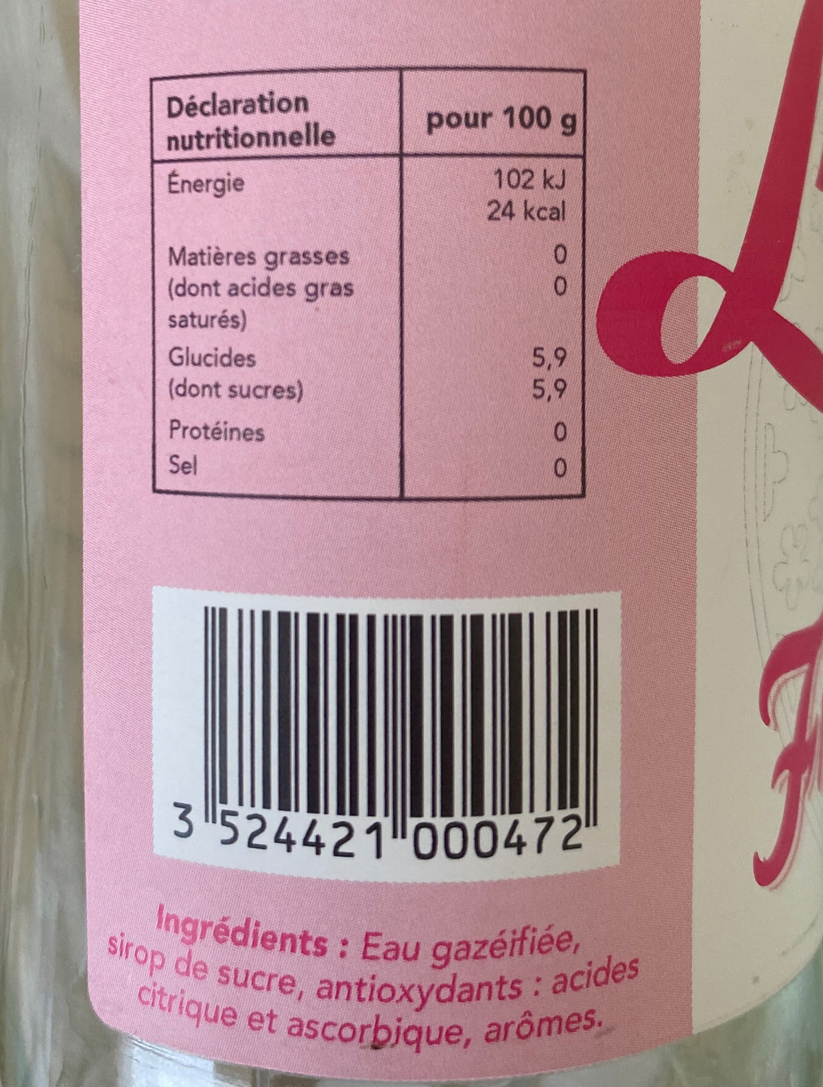 Limonade Limo's Framboise - 33cl