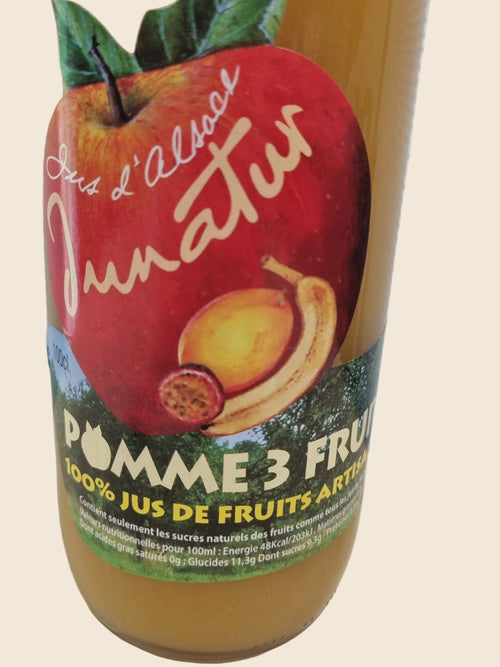 Jus de pomme 3 fruits Junatur 1L