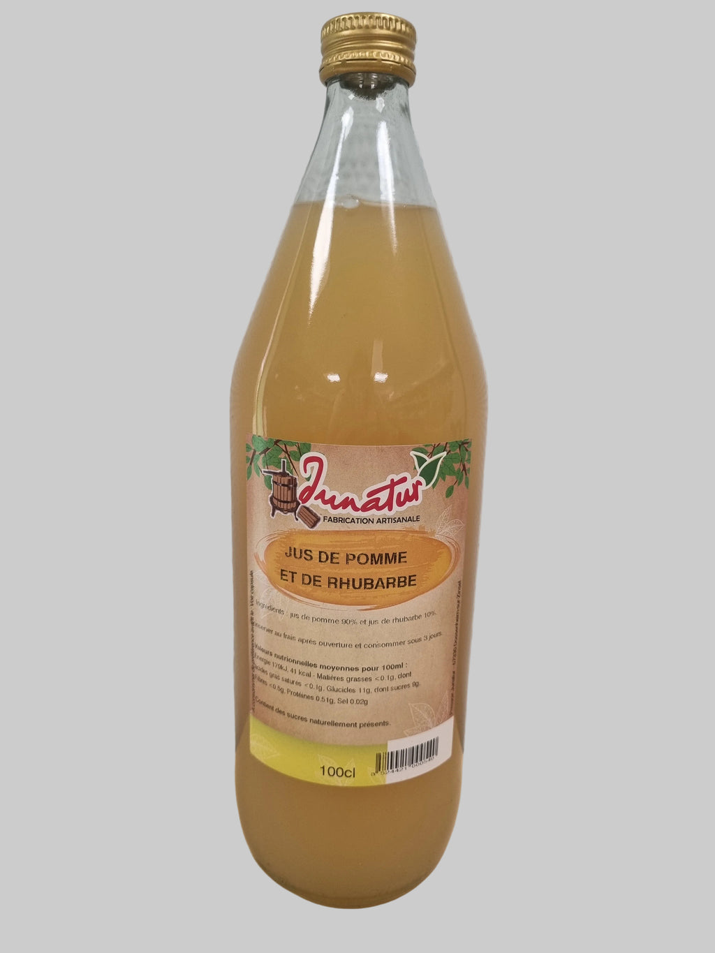 Jus de pomme et rhubarbe Junatur 1L